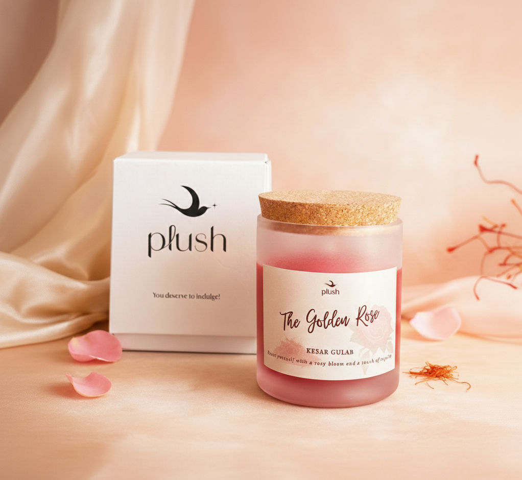 The Golden Rose – Kesar Gulab Candle