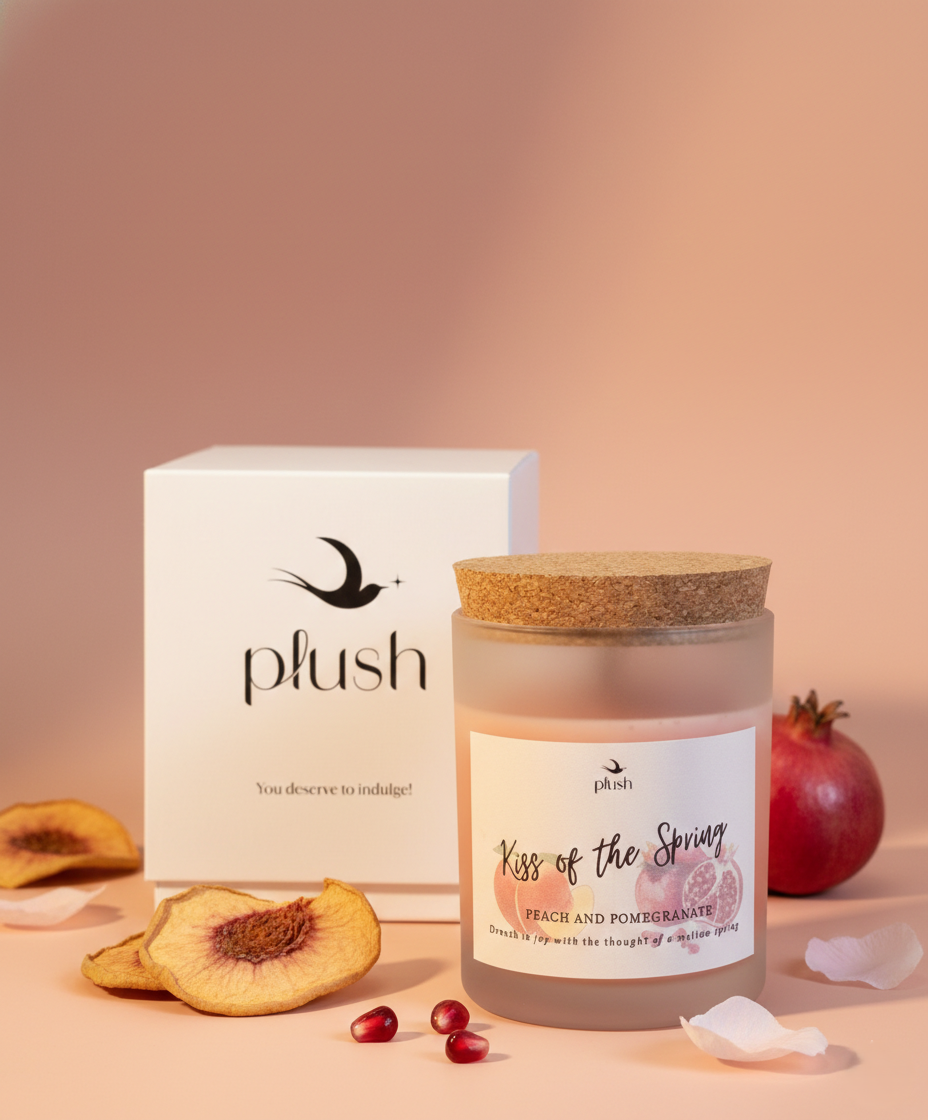 Kiss of the Spring - Peach and Pomegranate Candle